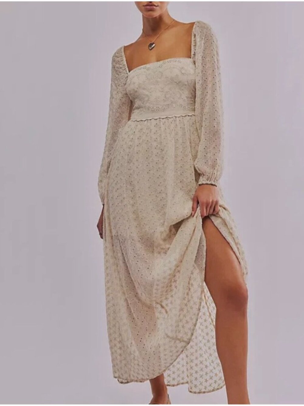 Free People Malina Eyelet Maxi Dress – NWT – Size Small